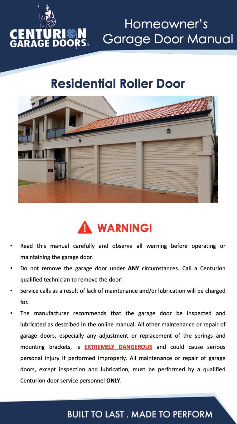 garage door repair manual