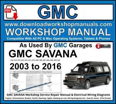 gmc savana repair manual