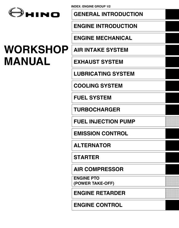 hino truck repair manual