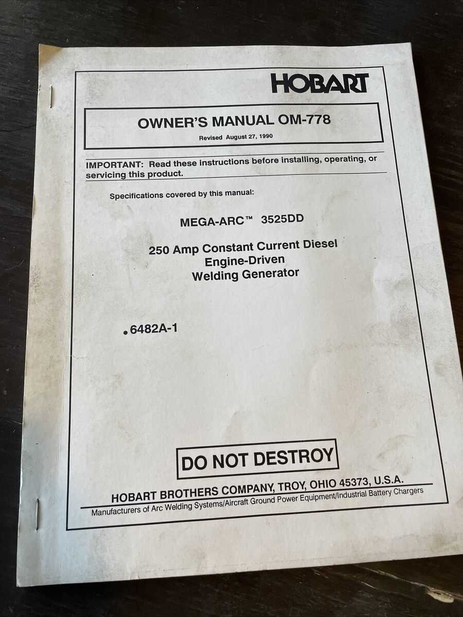 hobart welder repair manuals