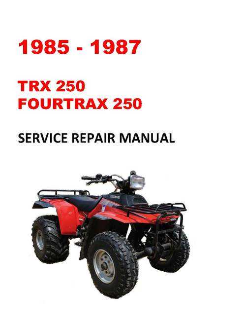 honda fourtrax 250 repair manual