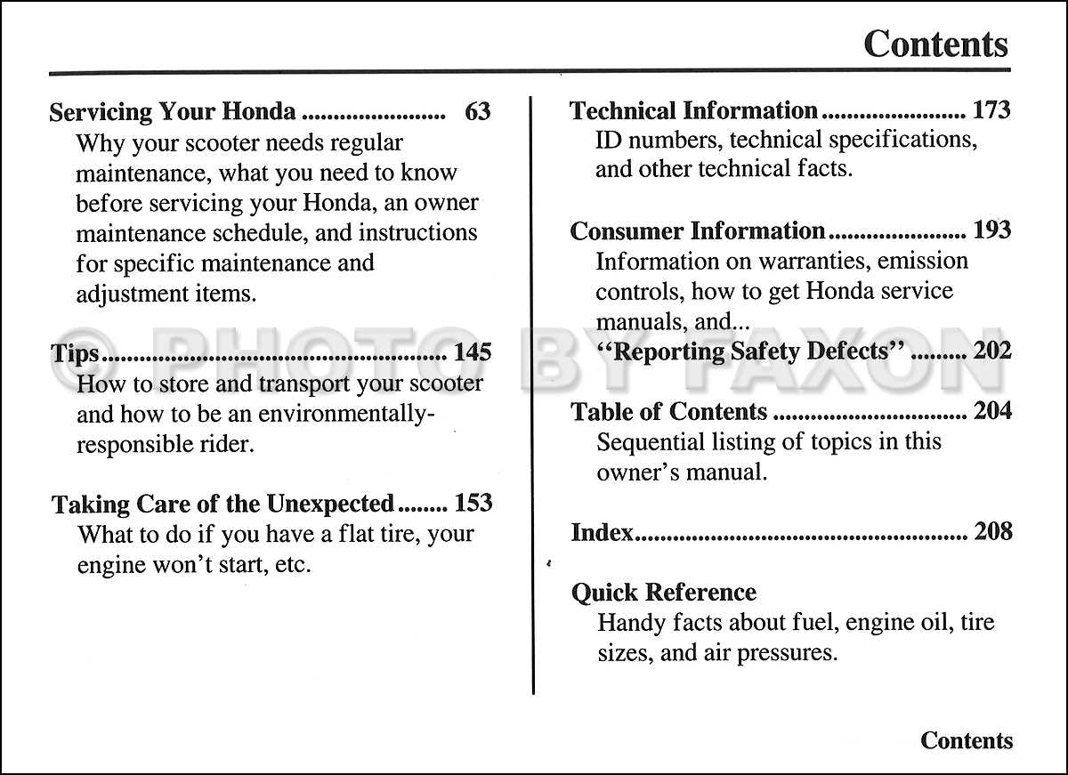 honda helix repair manual