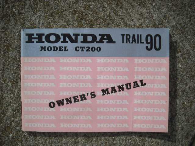 honda trail 90 repair manual