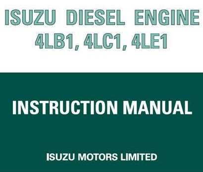 isuzu 4le1 repair manual