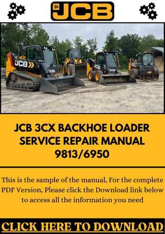 jcb 3cx backhoe loader service repair manual