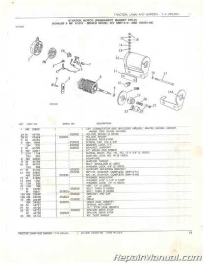 john deere 110 lawn tractor repair manual