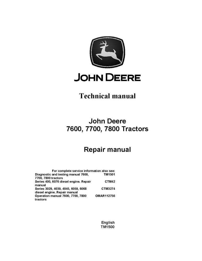 john deere 6068 engine repair manual