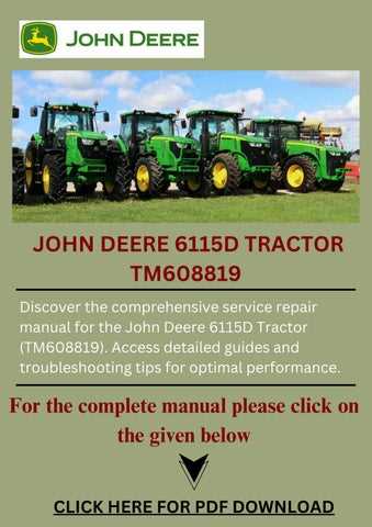 john deere 6115d repair manual