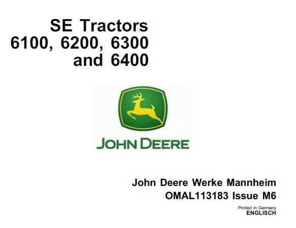 john deere 6200 repair manual