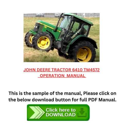 john deere 6410 repair manual