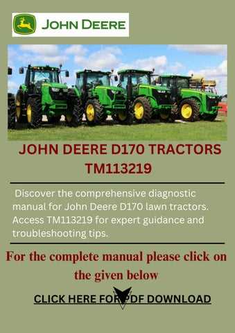 john deere d170 repair manual