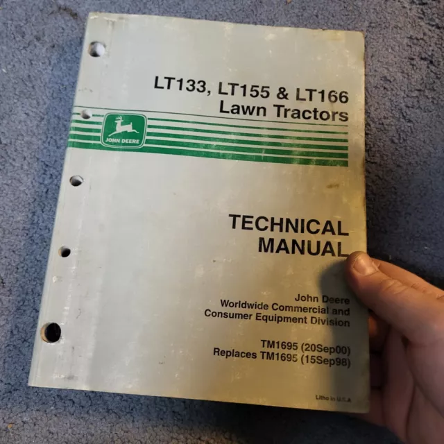 john deere lt133 repair manual