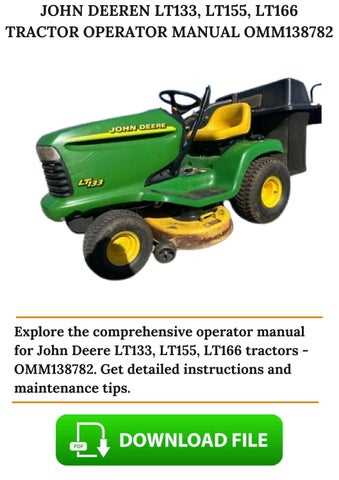 john deere lt166 repair manual