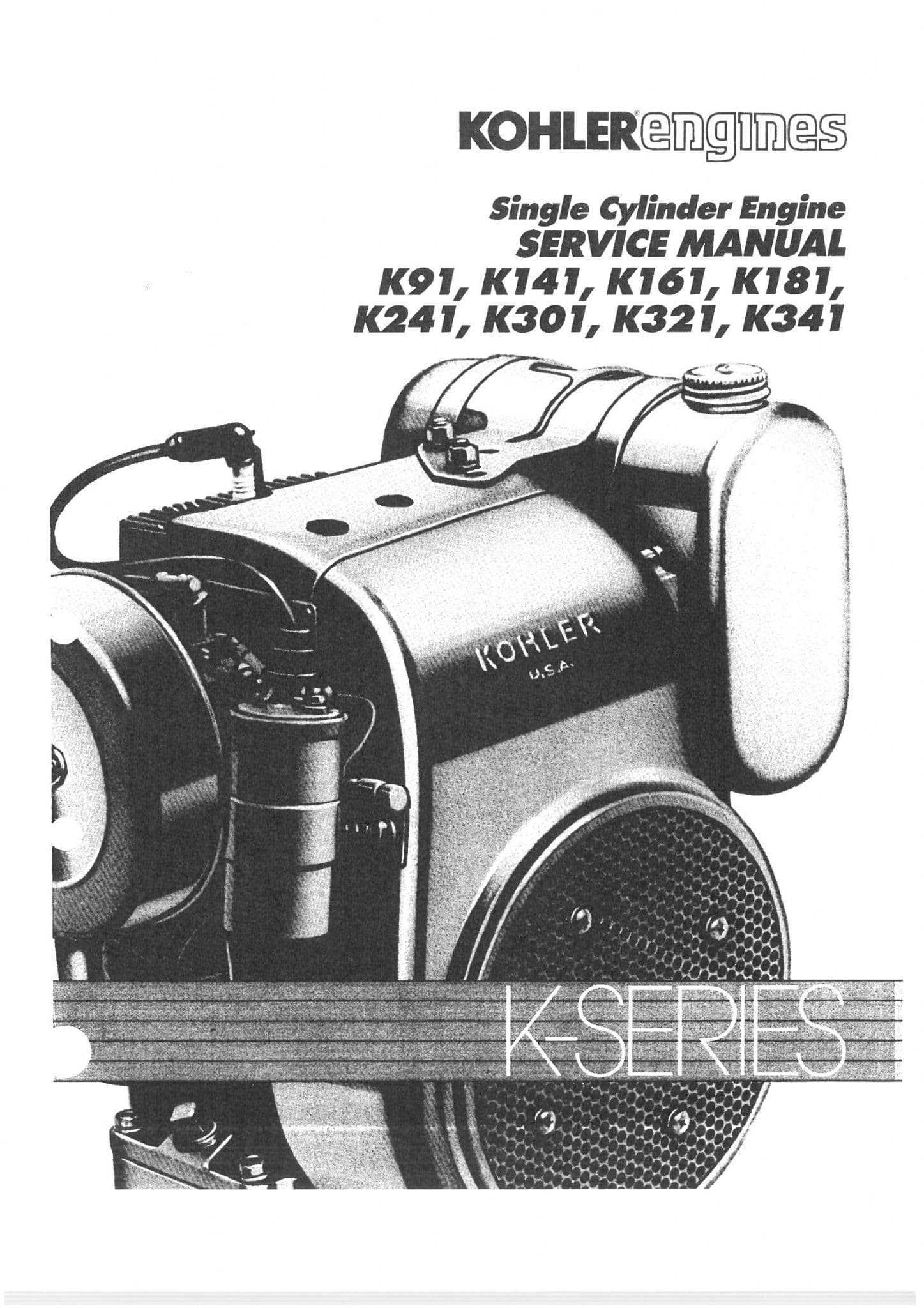 kohler engine repair manual