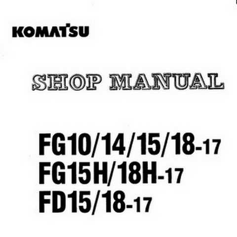 komatsu forklift repair manual