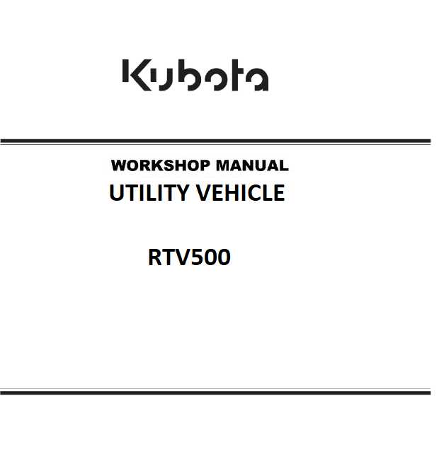 kubota rtv 500 repair manual