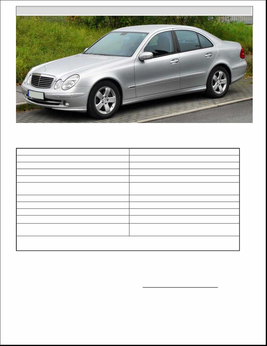 mercedes benz e class repair manual