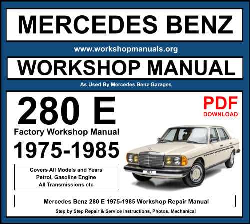 mercedes w124 repair manual