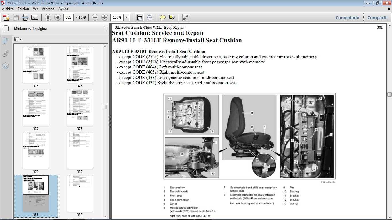 mercedes w211 repair manual