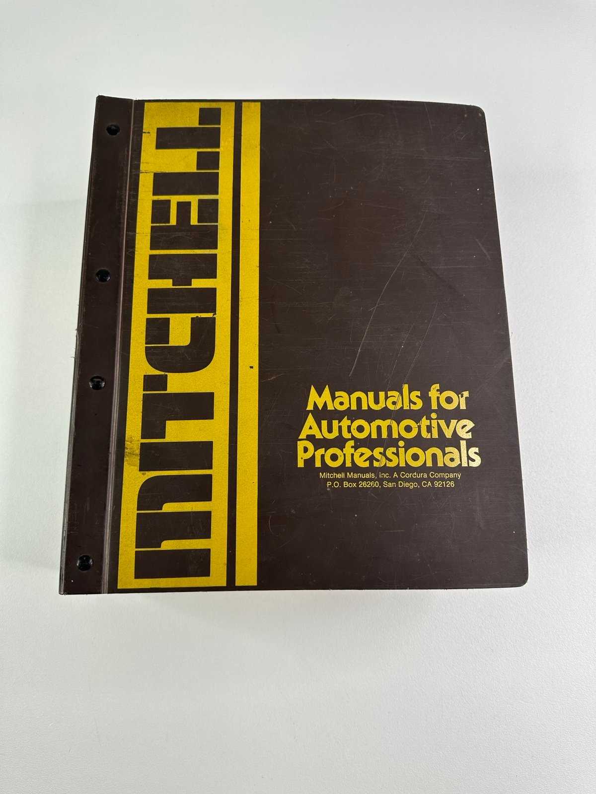 mitchell auto repair manual