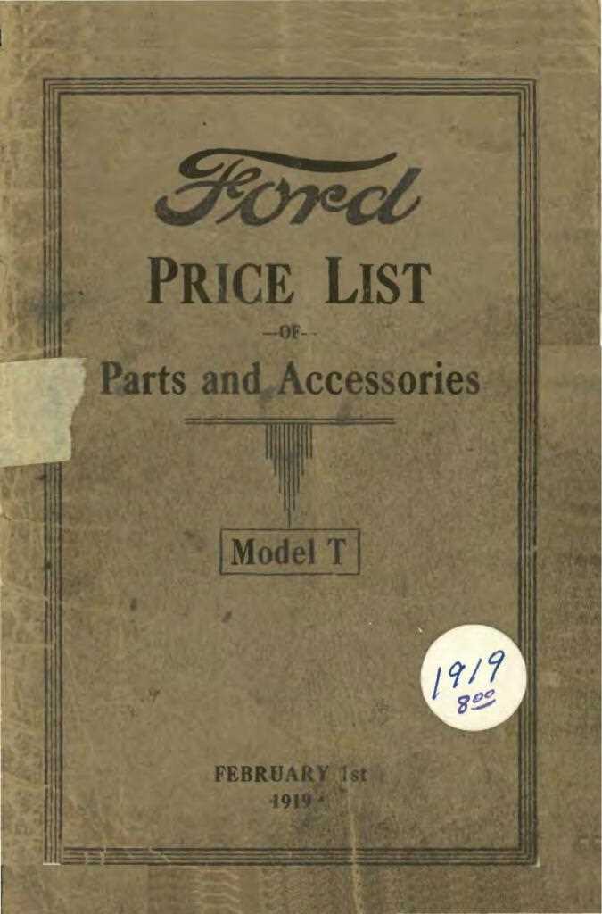 model t ford repair manual