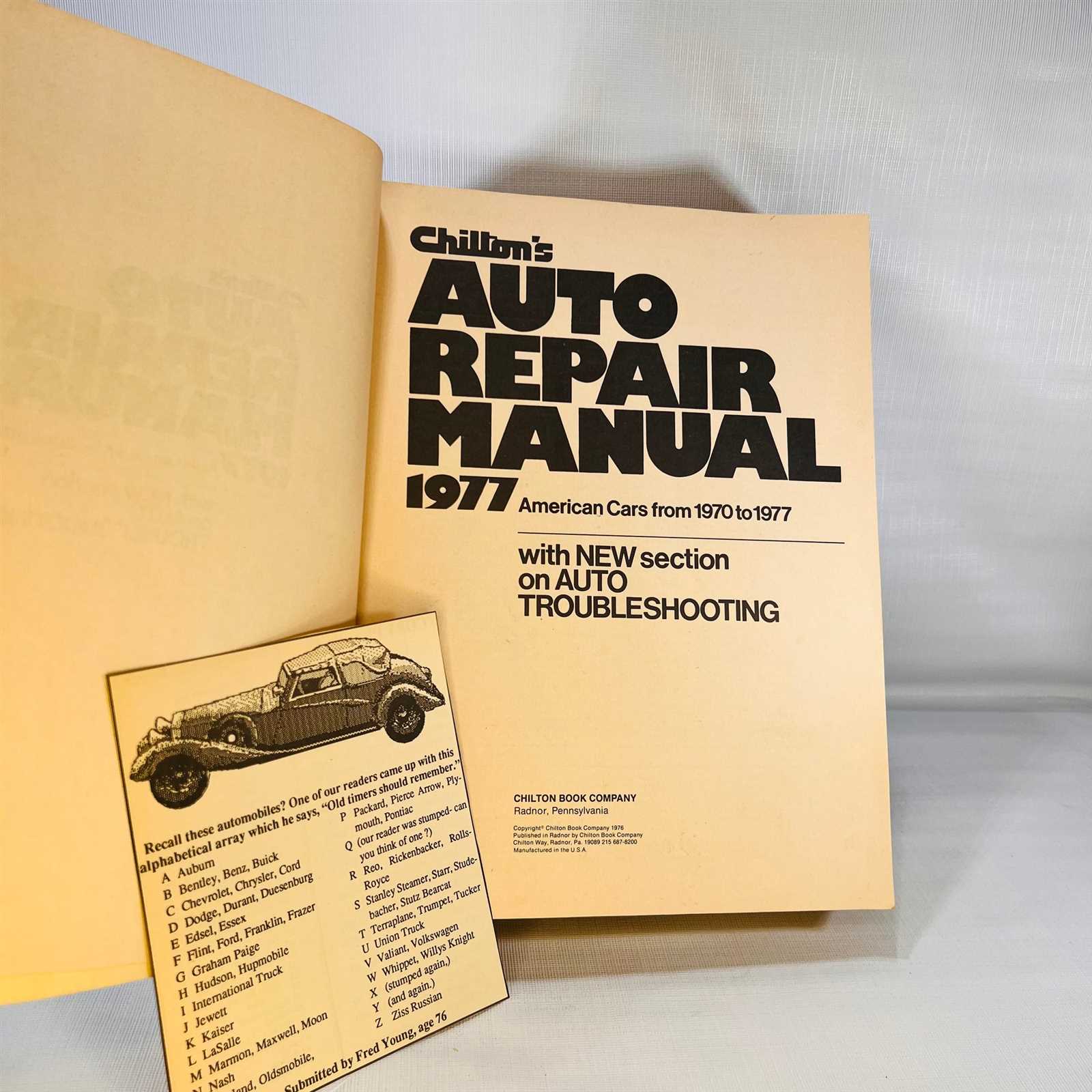 motors auto repair manual 1970