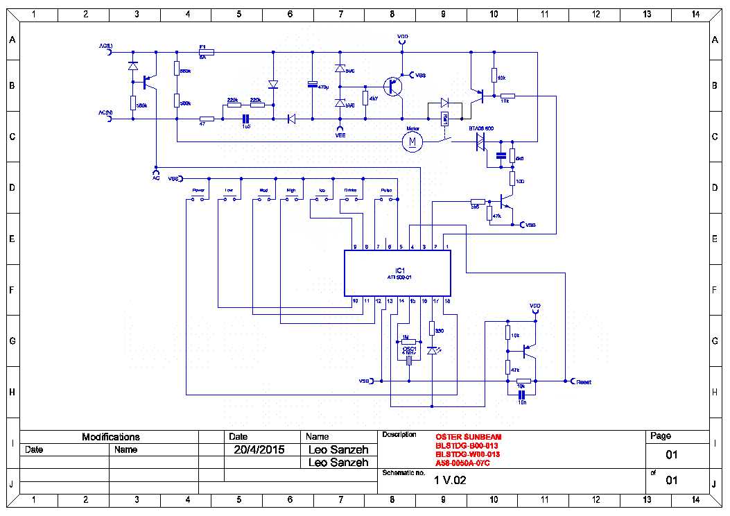 oster blender repair manual