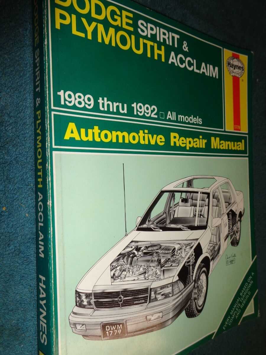 plymouth acclaim repair manual