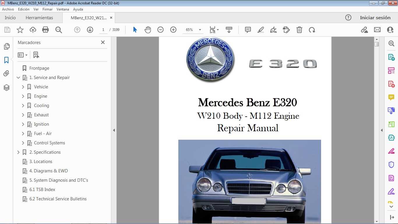 repair manual for mercedes benz e320