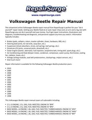 repairsurge auto repair manual