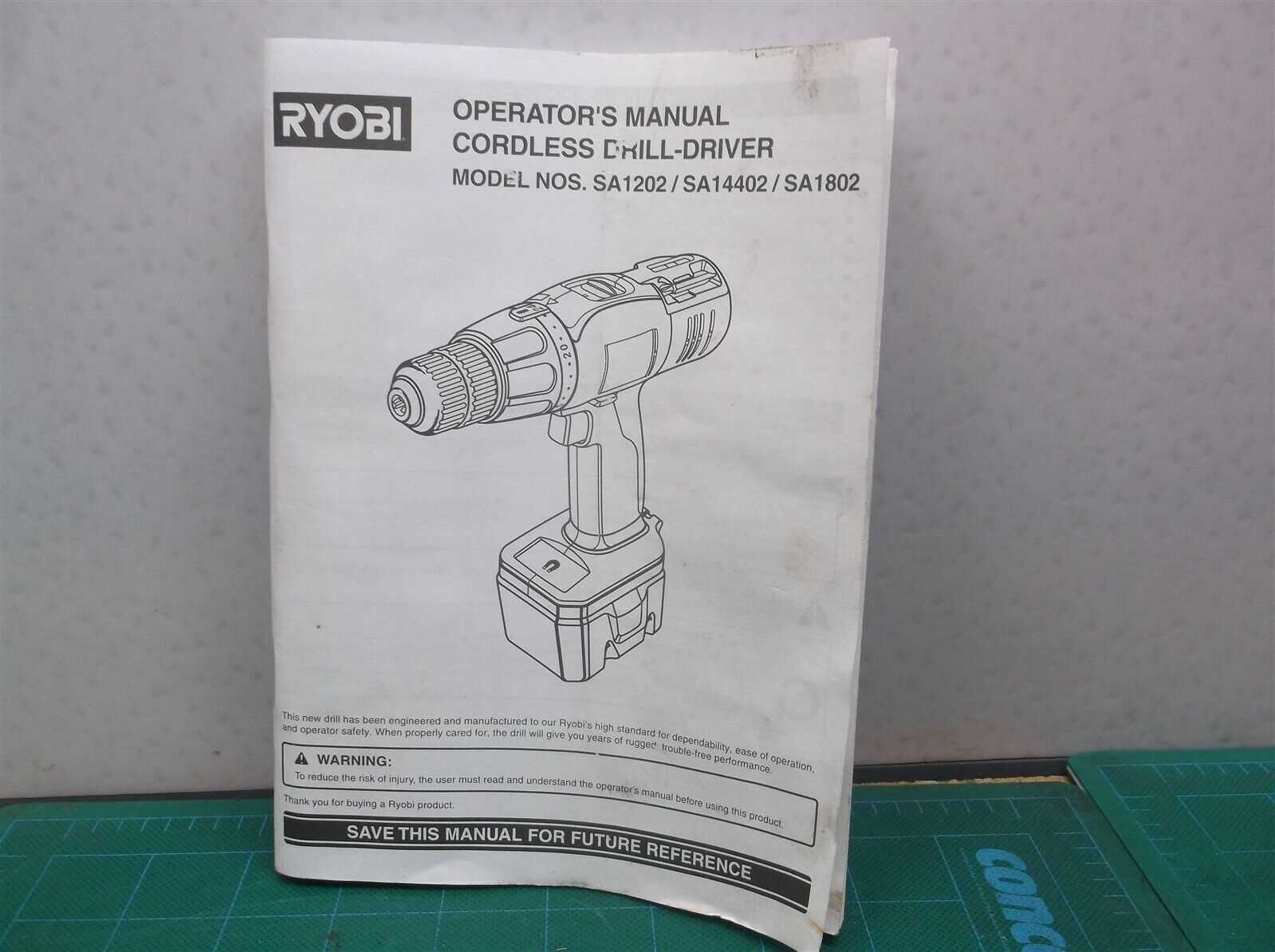 ryobi cordless drill repair manual