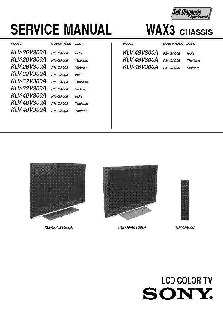 sony bravia tv repair manual