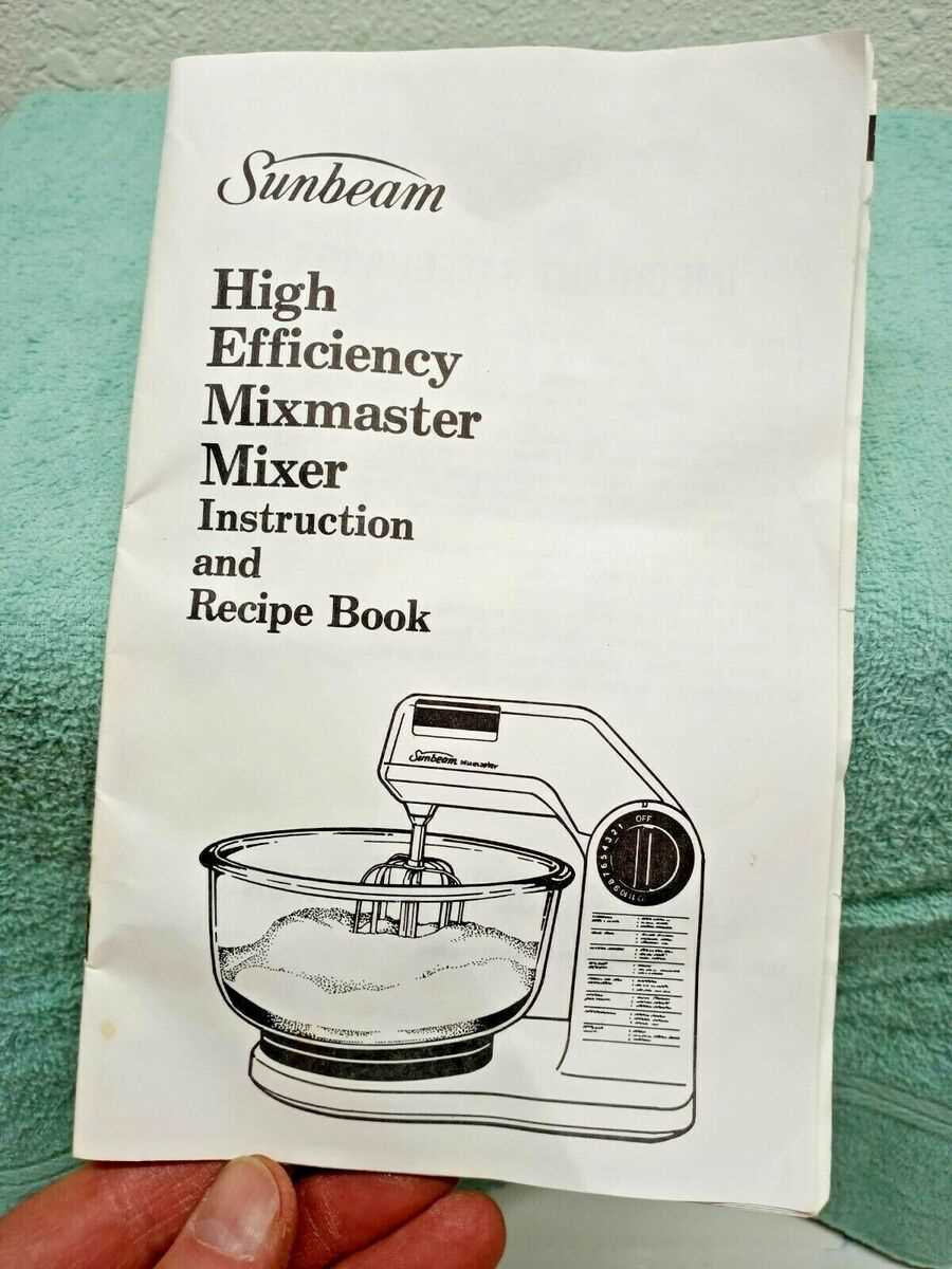 sunbeam mixmaster repair manual