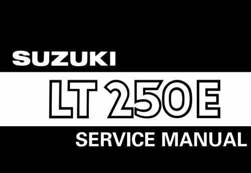 suzuki lt230 repair manual