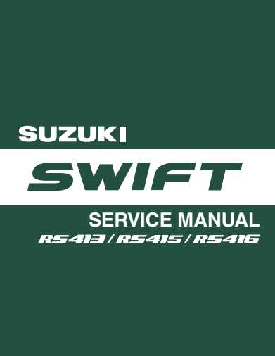 suzuki swift repair manual