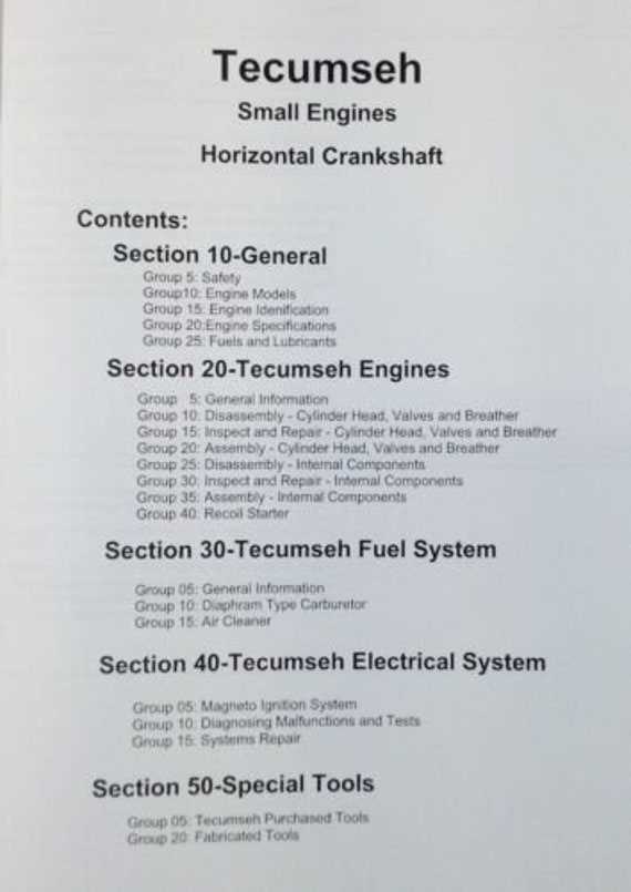 tecumseh small engine repair manual