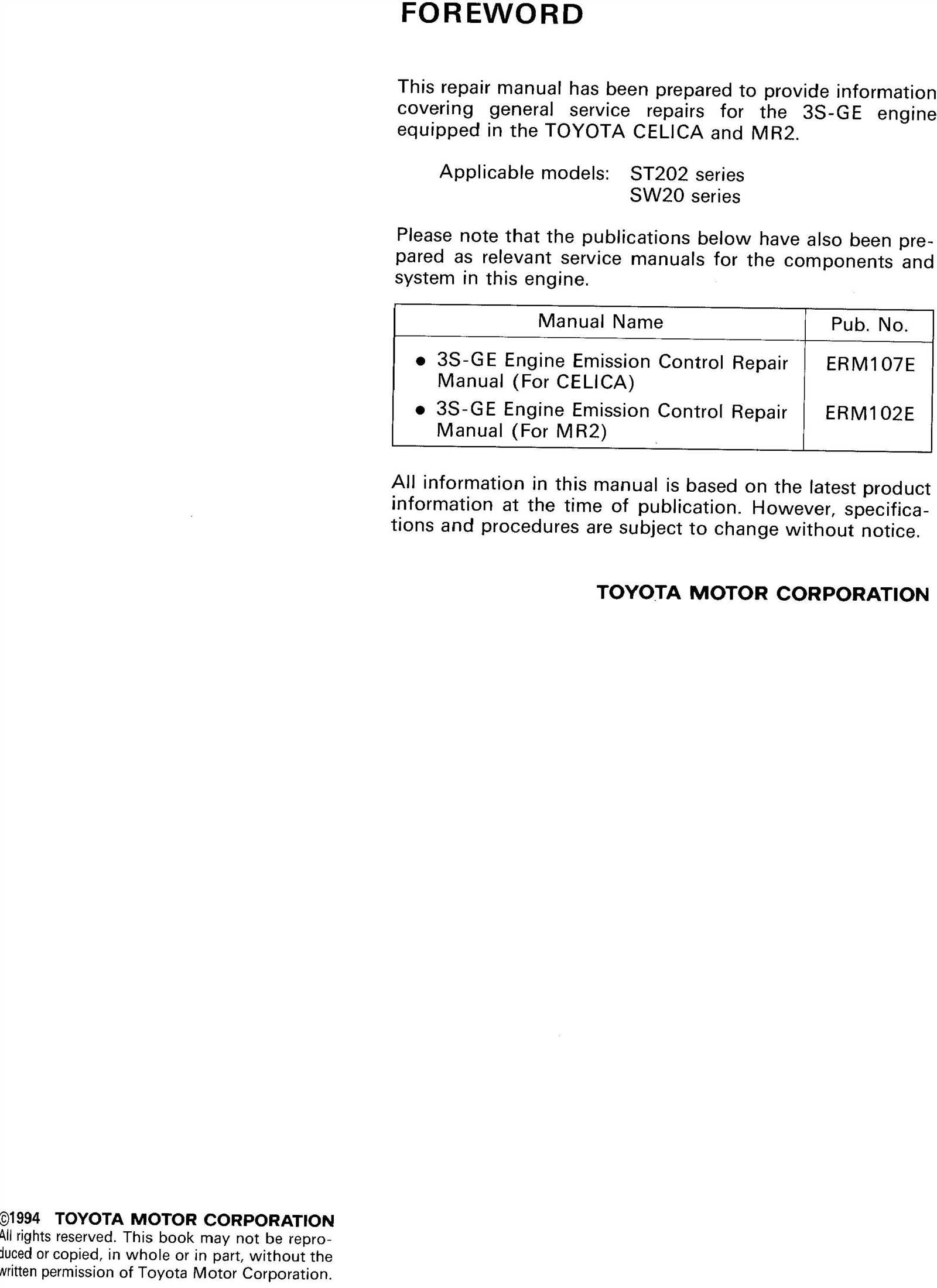 toyota 3s fe engine repair manual