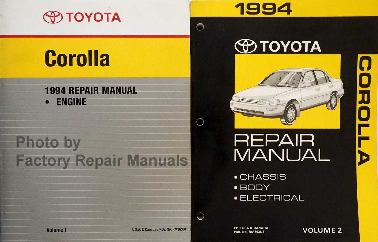 toyota corolla service and repair manual