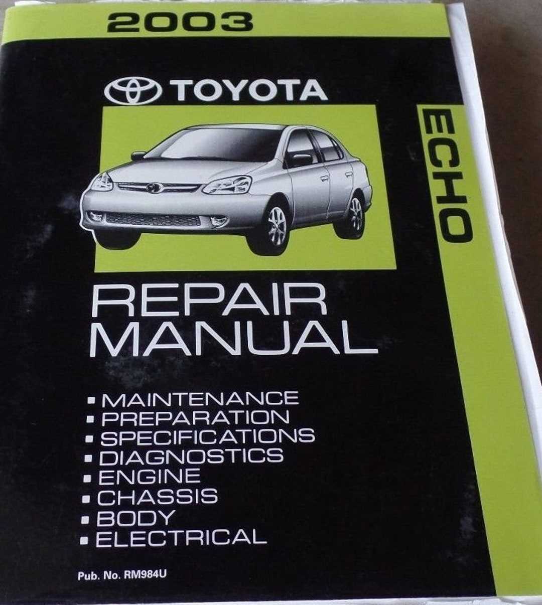 toyota echo yaris automotive repair manual 1999 2011