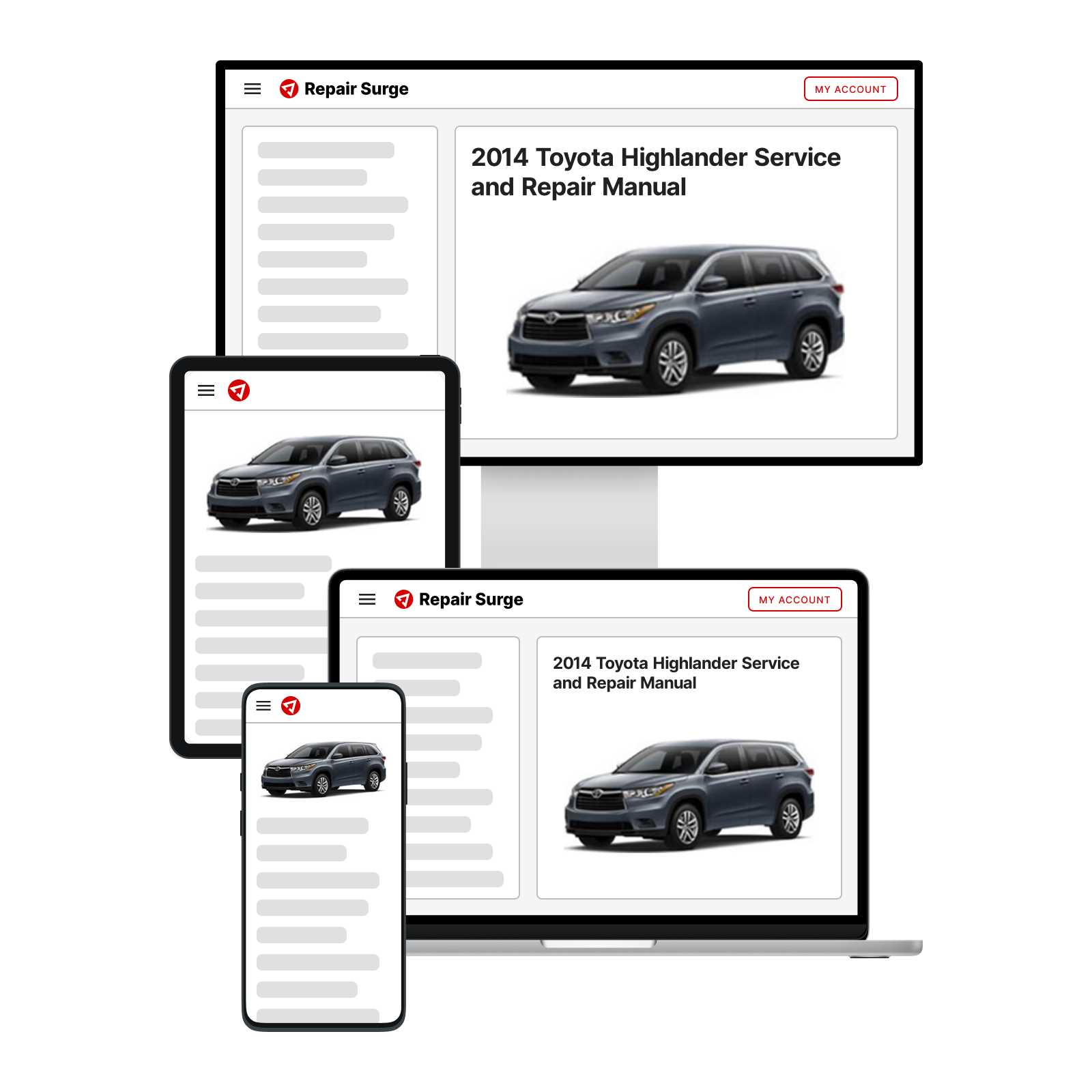 toyota highlander hybrid repair manual