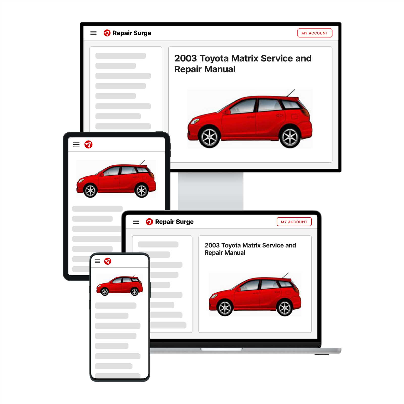 toyota matrix repair manual