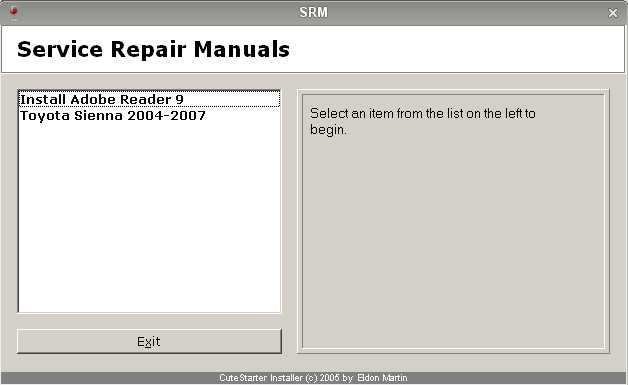 toyota sienna 2006 repair manual