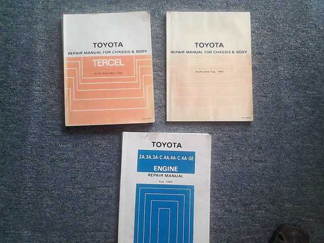 toyota tercel repair manual