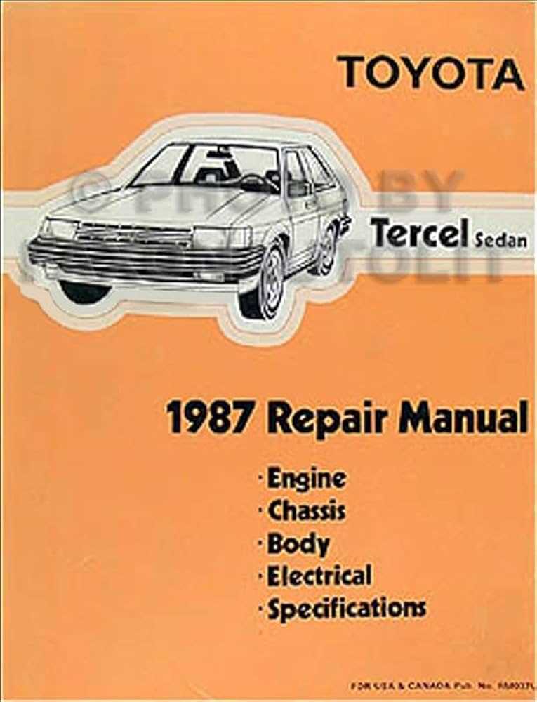 toyota tercel repair manual