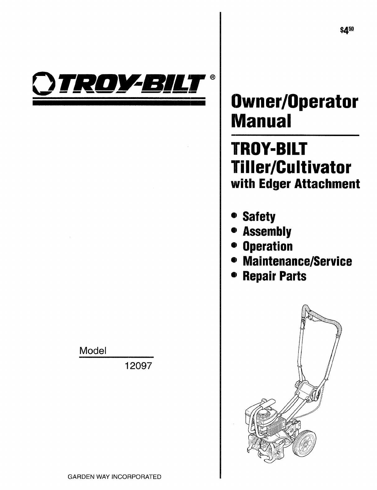 troy bilt pressure washer repair manual