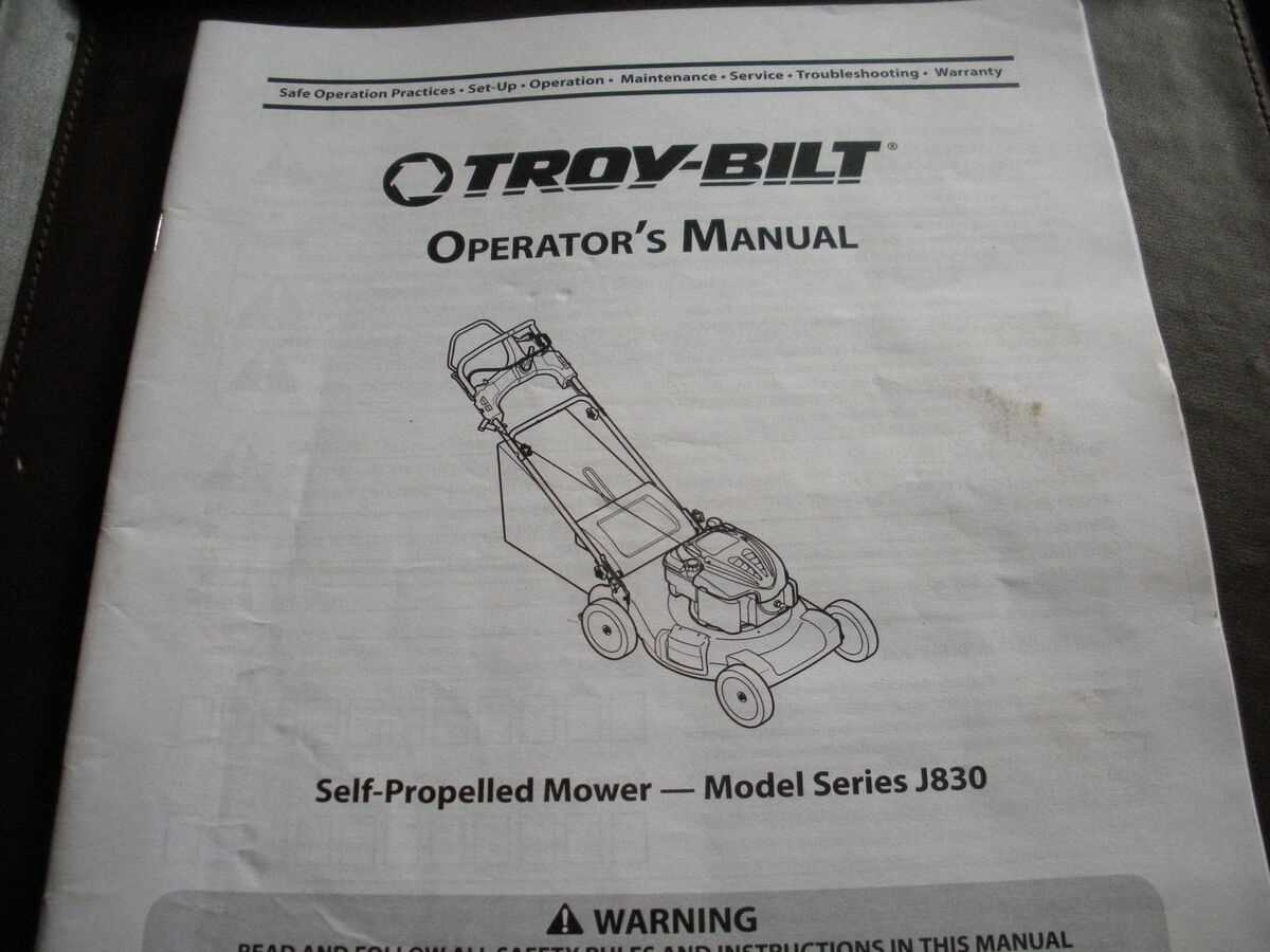 troy bilt self propelled lawn mower repair manual