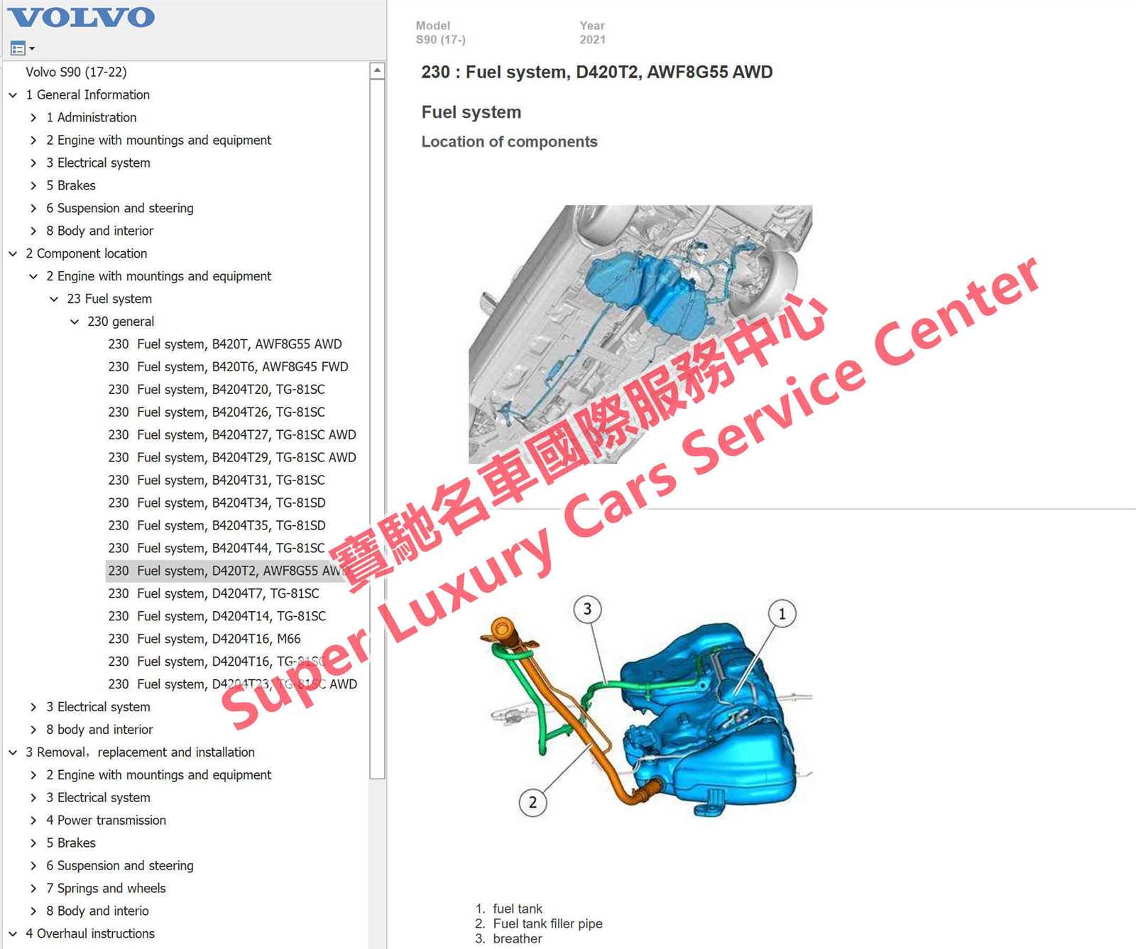 volvo s90 repair manual