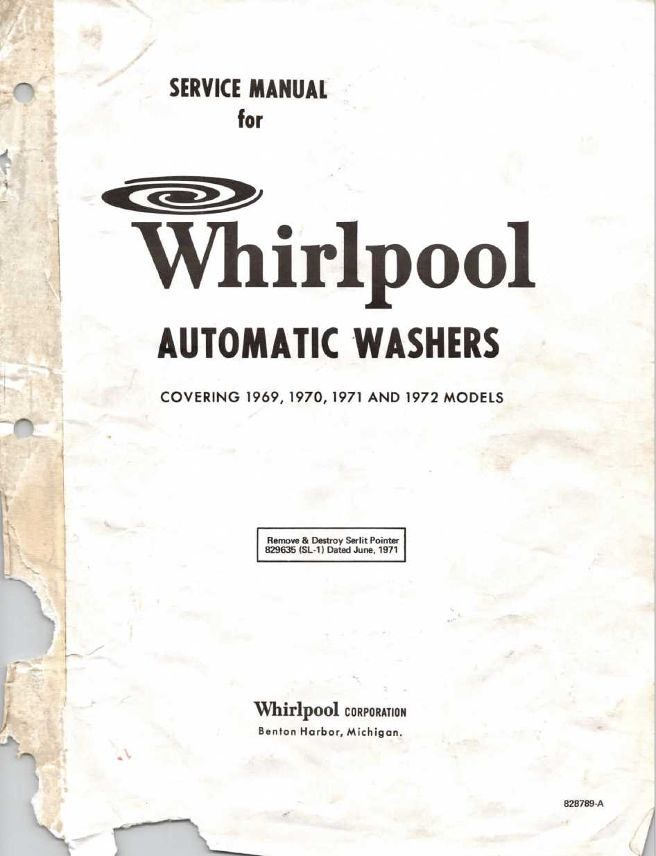 whirlpool washing machine repair manual pdf top load