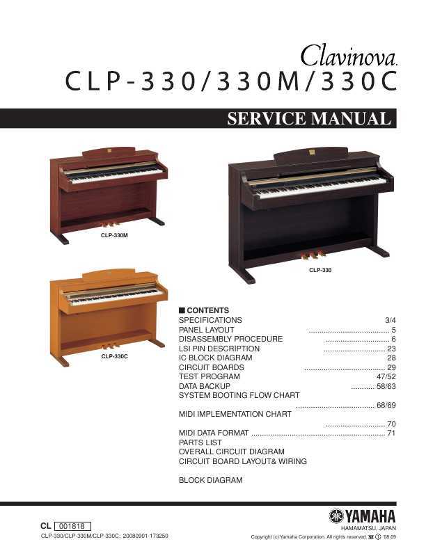 yamaha clavinova repair manual