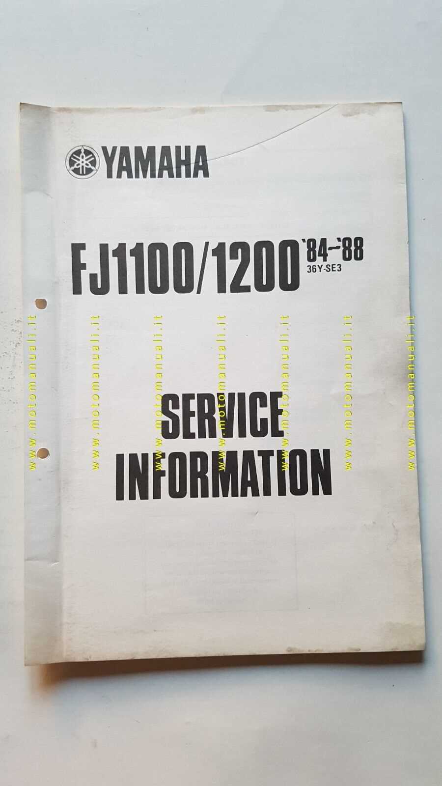 yamaha fj 1200 repair manual